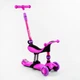 Самокат-велобіг 3в1 триколісний Best Scooter, PU колеса зі світлом, амортизатори, батьківська ручка. Violet (105656) - зображення 1