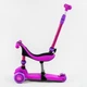 Самокат-велобіг 3в1 триколісний Best Scooter, PU колеса зі світлом, амортизатори, батьківська ручка. Violet (105656) - зображення 2