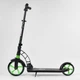 Самокат двухколесный "Best Scooter", с PU колесами, 1 амортизатором. Black and Green (99666) - изображение 7
