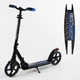 Двухколесный самокат Best Scooter складной, амортизатор, стоп сигнал. Black and blue (105431) - изображение 2