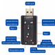 USB Звуковая карта 7.1 3D звук регулятор громкости - изображение 4
