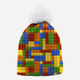 Czapka damska beanie Mr. Gugu & Miss Go Blocks WB21WH XL Pomarańczowa (5903845386436) - obraz 3