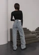Женские джинсы широкие джинсовые штаны Staff blue gray wide leg 38 (259098) - изображение 2