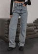 Женские джинсы широкие джинсовые штаны Staff blue gray wide leg 38 (259098) - изображение 5