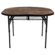 Туристичний стіл Bo-Camp Woodbine Oval 100x70 cm Black/Wood look (1404185) - зображення 4