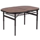 Туристичний стіл Bo-Camp Melrose Oval 120x80 cm Black/Wood look (1404220) - зображення 1
