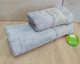 Набор турецких бамбуковых махровых полотенец Cestepe 50х90+70х140 Bamboo Aymira Light Grey - изображение 3