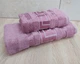 Набор турецких бамбуковых махровых полотенец Cestepe 50х90+70х140 Bamboo Grek Pembe - изображение 2