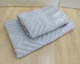 Набор турецких махровых полотенец 50х90+70х140 Gulcan Jacquard Cotton Lux Yeni Cizgili Light Gray - изображение 3