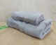 Набор турецких бамбуковых махровых полотенец Cestepe 50х90+70х140 Bamboo Cicek Gri - изображение 3