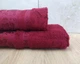 Набор турецких бамбуковых махровых полотенец Cestepe 50х90+70х140 Bamboo Cicek Bordo - изображение 4