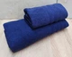 Набор турецких махровых полотенец Ada Turkey 50х90+70х140 Dark Blue - изображение 3