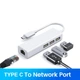 Концентратор Ethernet адаптер Type-C 3.1 на RJ45 LAN (100 Мбит/с) + 3 port USB 2.0 (485990) - изображение 1