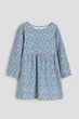 Платье для девочки синее в цветочный принт H&M 110-116см (400098185) - изображение 1