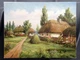 Картина маслом 30х40см Деревенский уют пейзаж хата подсолнухи мальви деревья дорога на холсте ручная работа художника Alleya-kartin - изображение 8