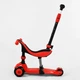 Самокат-велобег 3в1 трехколесный Best Scooter, колеса PU со светом, амортизаторы, родительская ручка. Red (104499) - изображение 2