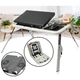 Столик для ноутбука складний LD-09 E-Table з охолодженням 2 USB кулера стіл з вентиляцією - зображення 1