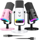 Мікрофон динамічний Fifine AM8W USB/XLR White - зображення 4