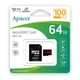 Карта пам`ятi MicroSDHC 64GB UHS-I Class 10 Apacer + SD adapter (AP64GMCSX10UB-R) - зображення 2