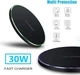 Бездротовий зарядний пристрій 30W VIKEFON LED Fast Charger Qi для Iphone та Android Type-C Black - зображення 4