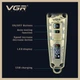 Профессиональная аккумуляторная машинка триммер VGR V-901 для стрижки волос и бороды c 4 насадками и дисплеем, Бронзовый - изображение 7