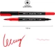 Набор маркеров акварельных Santi Brush Pen SW-05 двусторонние красные 391005 6 шт (5056574438676) - изображение 3