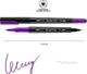 Набор маркеров акварельных Santi Brush Pen SW-08 двусторонние фиолетовые 391008 6 шт (5056574438706) - изображение 3