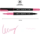 Набор маркеров акварельных Santi Brush Pen SW-11 двусторонние розовые 391011 6 шт (5056574438737) - изображение 3