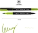 Набор маркеров акварельных Santi Brush Pen SW-18 двусторонние салатовые 391018 6 шт (5056574438805) - изображение 3
