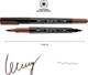 Набор маркеров акварельных Santi Brush Pen SW-23 двусторонние темно-коричневые 391023 6 шт (5056574438850) - изображение 3