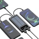 Портативное зарядное устройство Power Bank на солнечной батарее на 20000 mAh. Цвет: черный - изображение 2