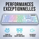 Беспроводная, водозащитная игровая клавиатура KLIM Chroma Wireless, 2.4G и от кабеля USB, RBG подсветка, белая - изображение 4