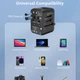 Универсальный дорожный адаптер LENCENT 651FC Black 3xUSB-A+TypeC адаптер для путешествий - изображение 4