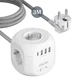 Мережевий фільтр трійник LENCENT SL-805E 3m 2500W 10A 8 в 1 3 USB + TYPE-C подовжувач розгалужувач з вимикачем - зображення 1