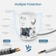 Мережевий фільтр трійник LENCENT SL-805E 3m 2500W 10A 8 в 1 3 USB + TYPE-C подовжувач розгалужувач з вимикачем - зображення 2