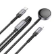 Бездротовий зарядний пристрій Hoco CW54 2in1 для Apple Watch + Type-C / Lightning Black - зображення 2