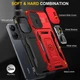 Ударостійкий чохол Camshield Army Ring для Xiaomi Redmi 13C / Poco C65 Червоний / Red - изображение 7