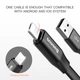 Кабель BASEUS combo Lightning + Micro USB Portable |2A, 0.23M| (CALMBJ-01) black - зображення 2