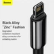 Кабель BASEUS Lightning Tungsten Gold Fast Charging |1.2m, 2.4A| (CALWJ-01) black - изображение 4