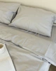Постельное белье семейное Dushka Home Сатин Люкс 20935 160х215х2 см холодный белый - изображение 4