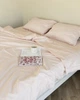 Постільна білизна сімейна Dushka Home Сатин Люкс 20939 160х215х2 см блідо-персикове - зображення 1