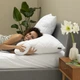 Подушка для сну 70х70 см NORDIC COMFORT IDEIA антиалергенна біла стьобаний чохол - зображення 2