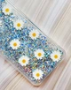 Чохол з плаваючими срібними блискітками на Samsung Galaxy S24 FE Фон ромашки (принт 41) - зображення 3