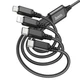 Кабель Hoco Combo 4-in-1 2type-C+Lightning + Micro USB Super charging cable X76 |1M, 2A| black - изображение 7