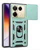 Чехол Camshield c кольцом-подставкой на Infinix Note 40 Pro (green) - изображение 1