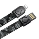 Кабель BASEUS Lightning Gold Collar lanyard |2.4A, 0.35m| black - зображення 3