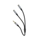 Кабель HOCO 2-in-1 3.5 headset audio adapter Cable UPA21 (male to 2female) |0.25M| Колір Black - изображение 1