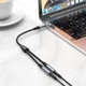 Кабель HOCO 2-in-1 3.5 headset audio adapter Cable UPA21 (male to 2female) |0.25M| Колір Black - изображение 9