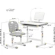 Комплект парта и стул Evo-kids Evo-17 Ergo (стол+стул+полка+лампа) Grey, Evo-17 G Ergo - изображение 4