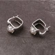 Сережки срібло сучасний стильний стильний silver italy 1151 - зображення 2